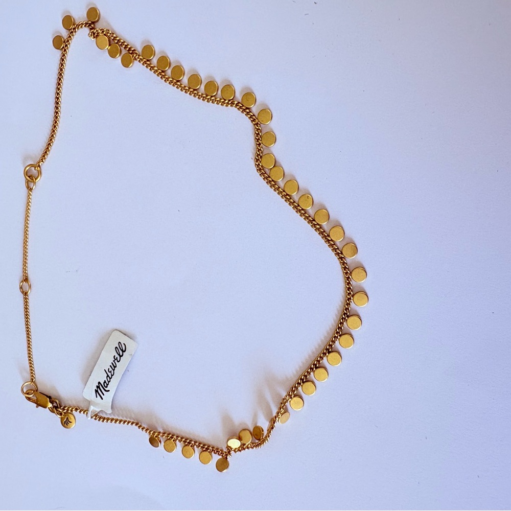 Madewell Gold Circle Charm Necklace